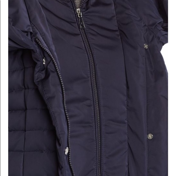 NWT Tahari Zip-Up Bib Down Puffer Jacket, Galaxy - Picture 3 of 8